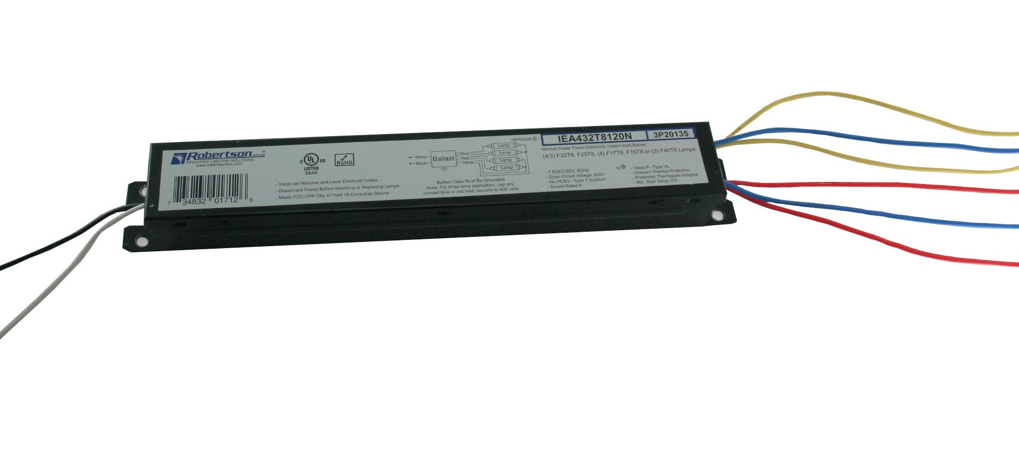Robertson IEA432T8120N ballast with compact design for easy retrofits