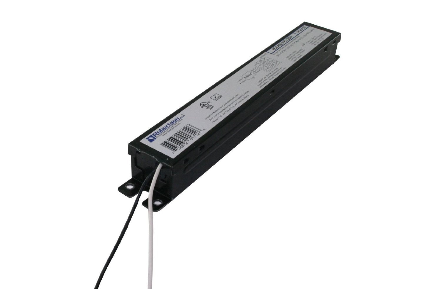 Robertson IEA432T8120N ballast labels and safety information ensure clear compliance and handling guidance.