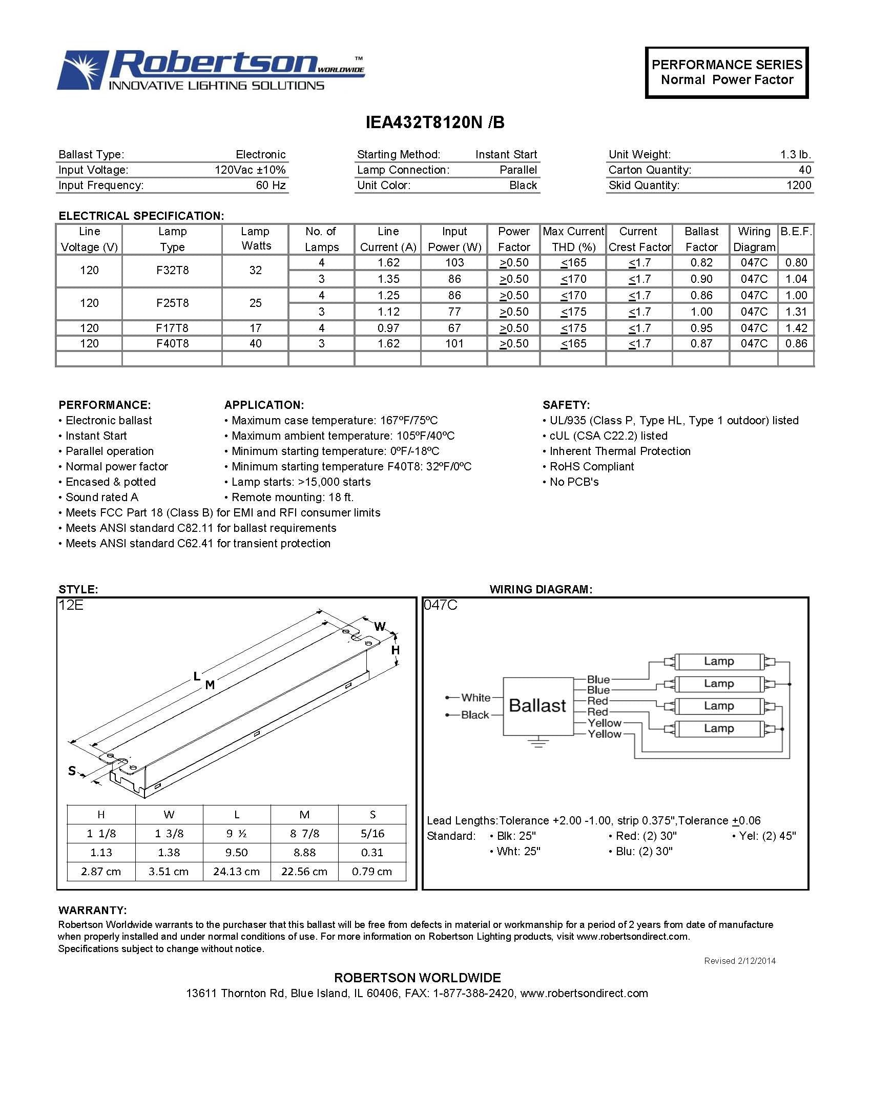 Robertson IEA432T8120N thermal protection enhances safety in installations