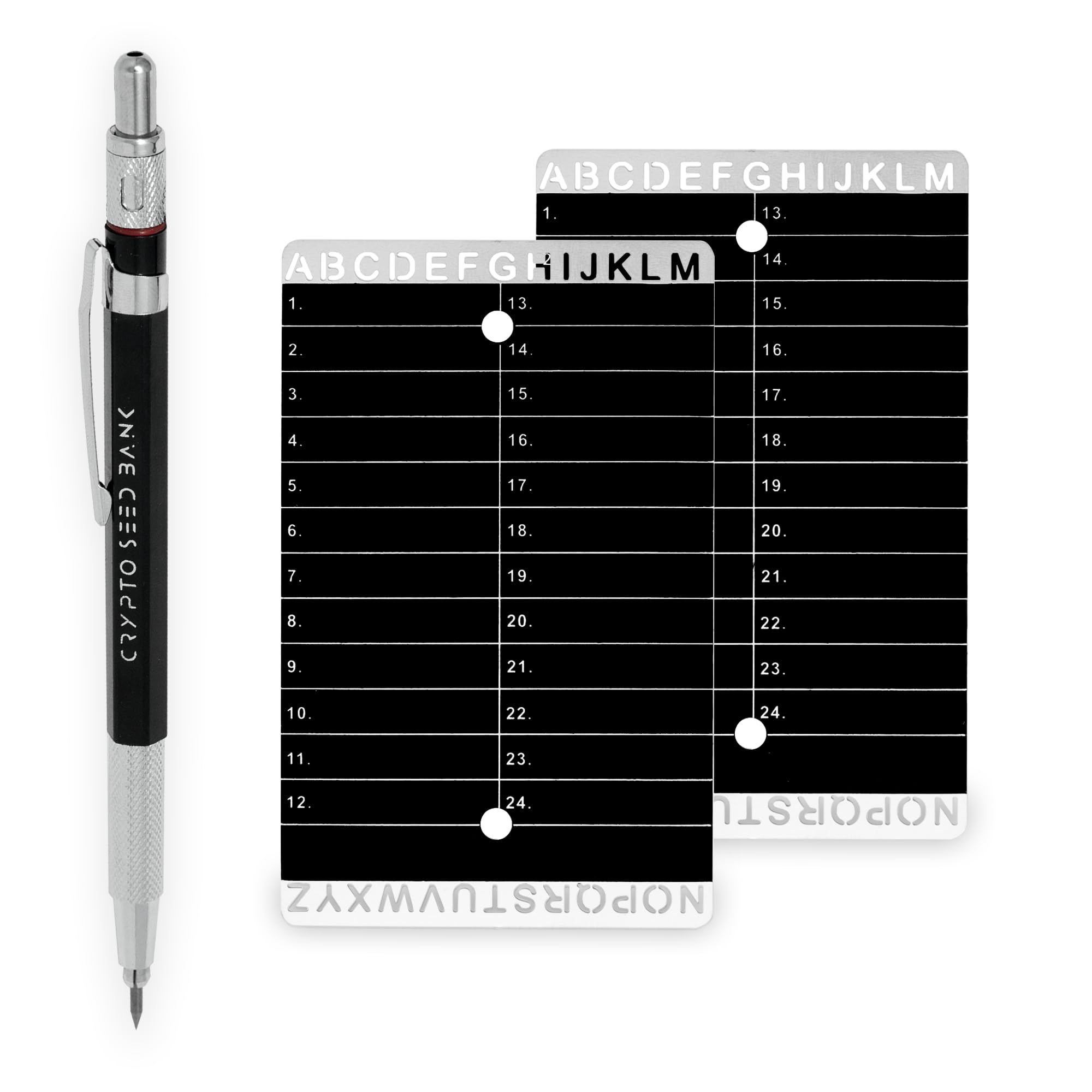 Robins and Coleman crypto seed bank steel backup wallet, durable for seed phrase storage.