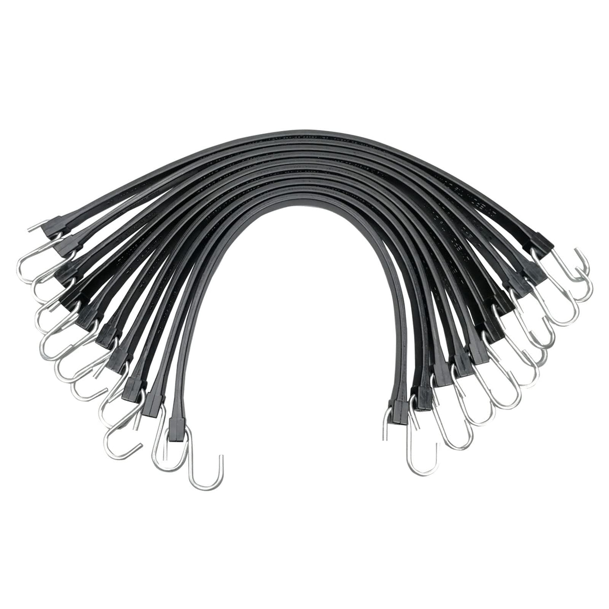 ROBLOCK 15-inch bungee cords with hooks secure tarps and cargo in all weather