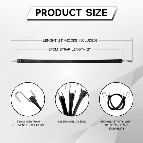 ROBLOCK EPDM bungee cord offers durable elasticity for outdoor use