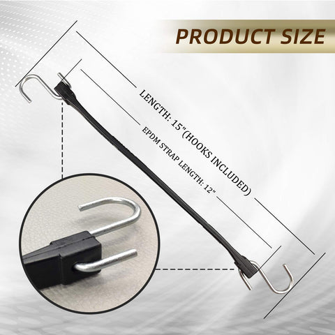 ROBLOCK EPDM rubber tarp straps provide durable flexibility for outdoor cargo