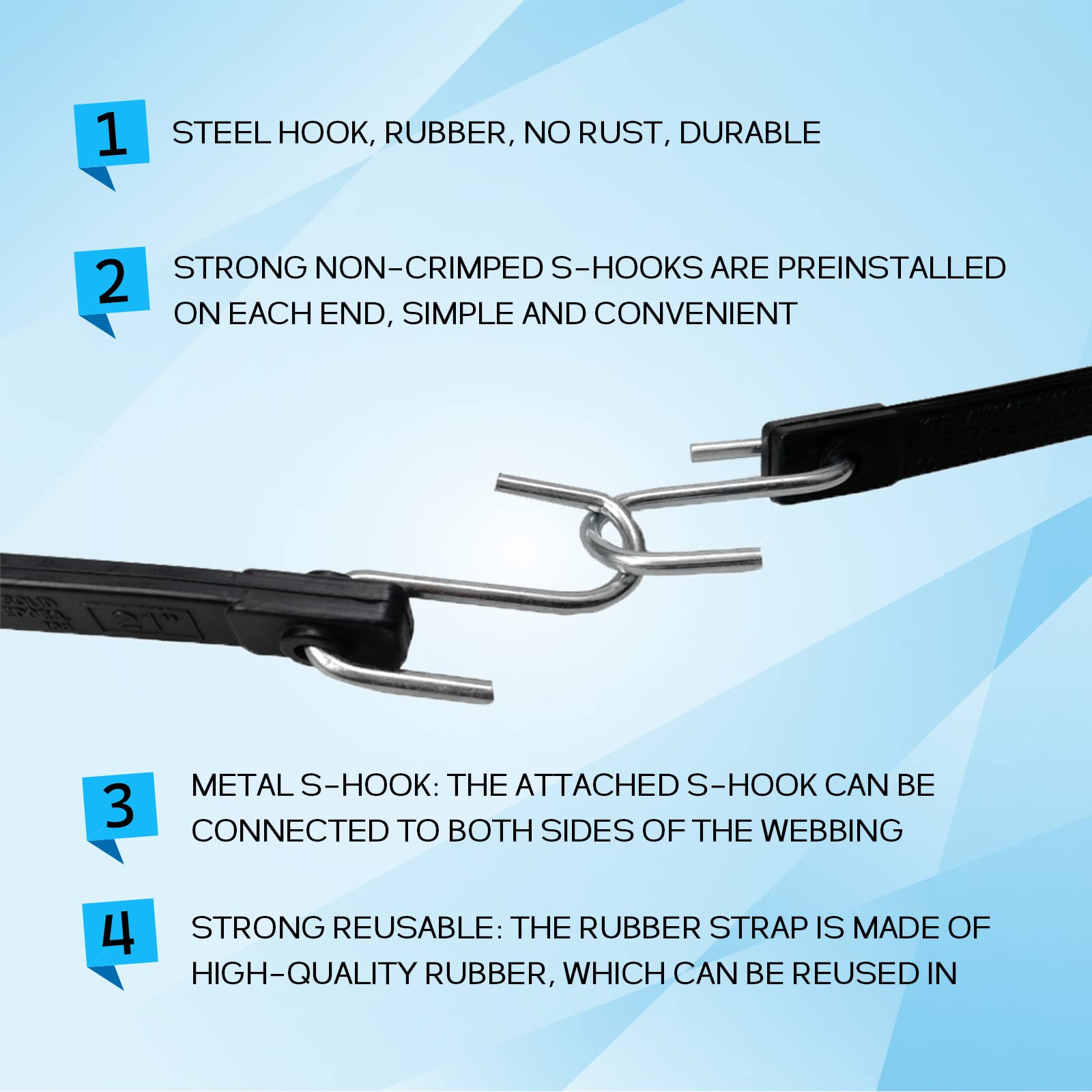 ROBLOCK extreme-weather elasticity keeps straps flexible in cold and heat