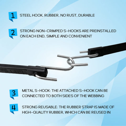 ROBLOCK extreme-weather elasticity keeps straps flexible in cold and heat