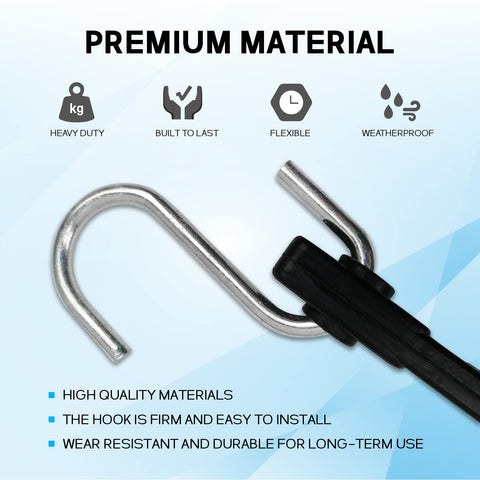 ROBLOCK rustproof S-hooks prevent loosening during transport