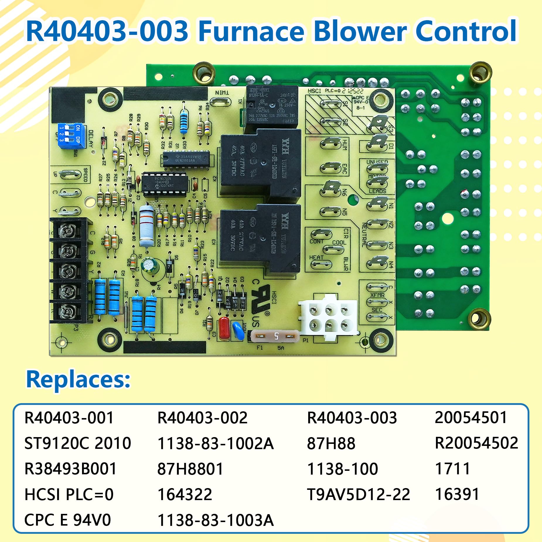 ROBOA blower board fuse compartment with 5A protection