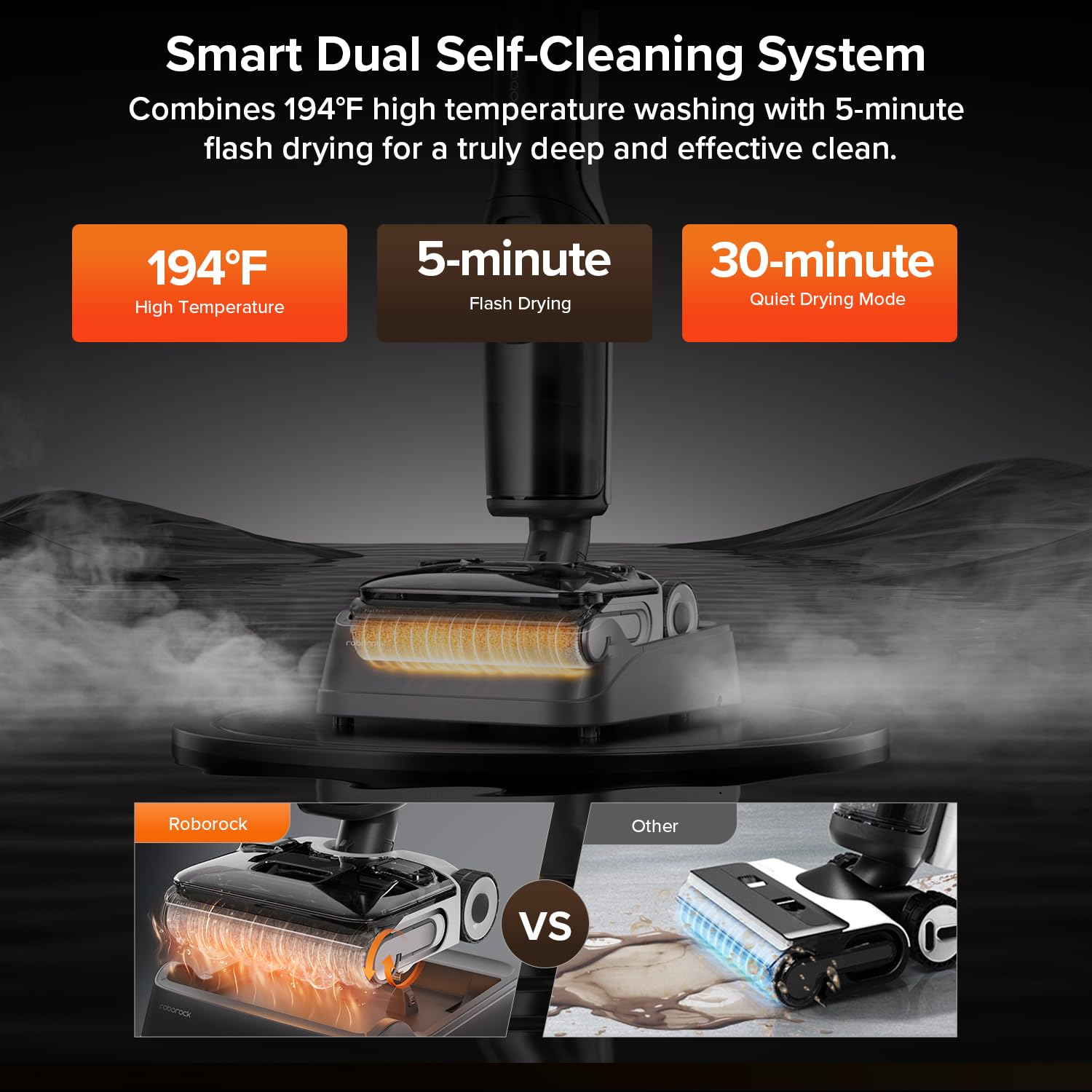 roborock F25 ALT AI-powered motors deliver smooth, quiet cleaning.