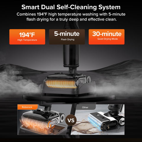 roborock F25 ALT AI-powered motors deliver smooth, quiet cleaning.