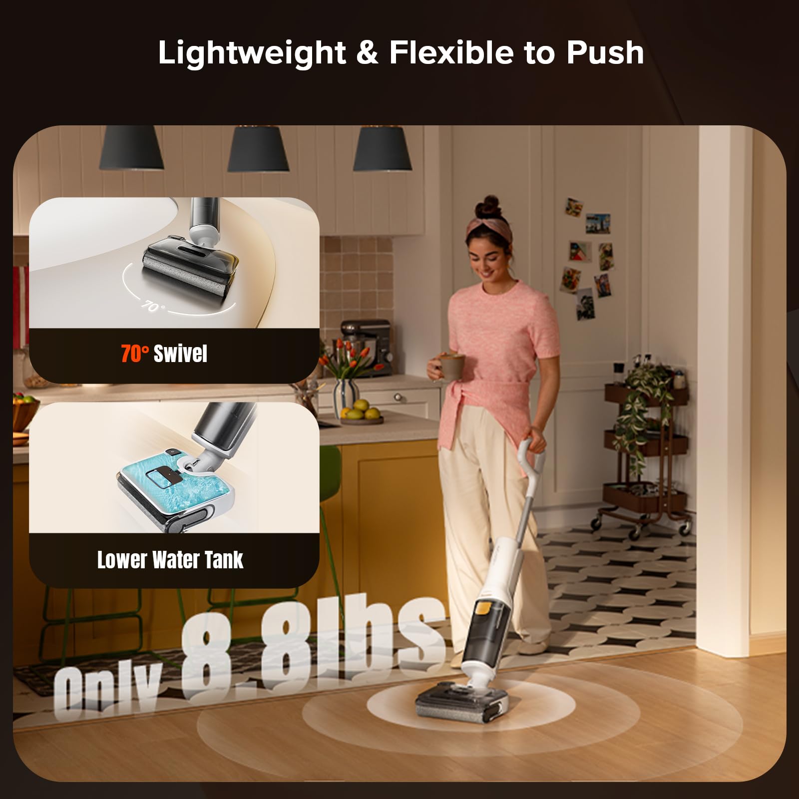 roborock F25 GT Set edge-to-edge cleaning within 1 mm of baseboards