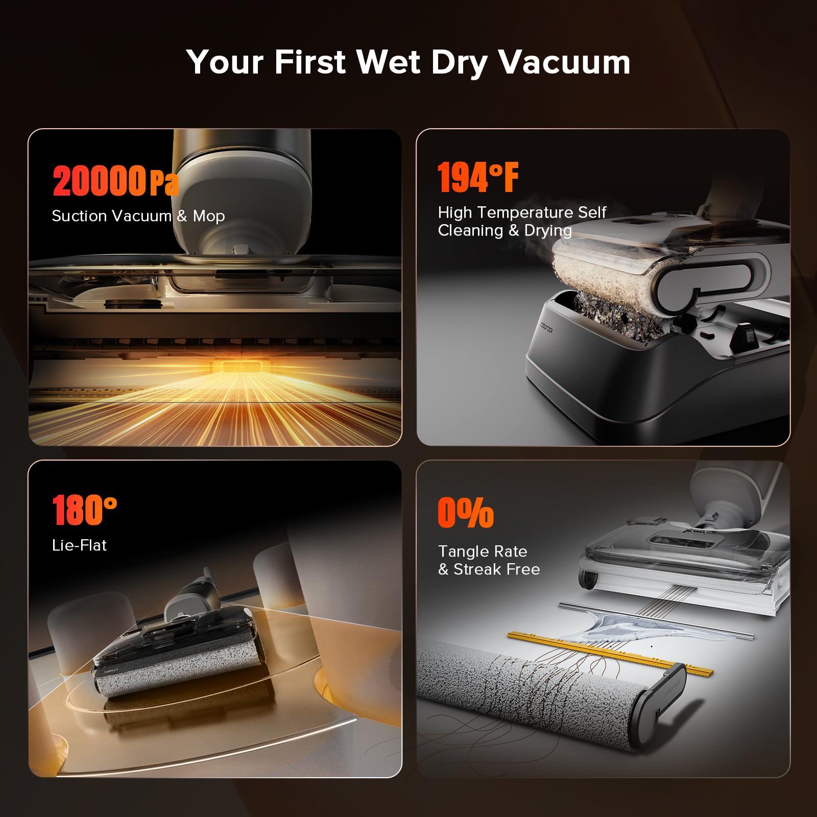 roborock F25 GT Set includes 2 extra roller brushes for quick replacements