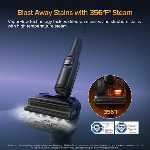 roborock F25 Ultra blue light activates for debris detection