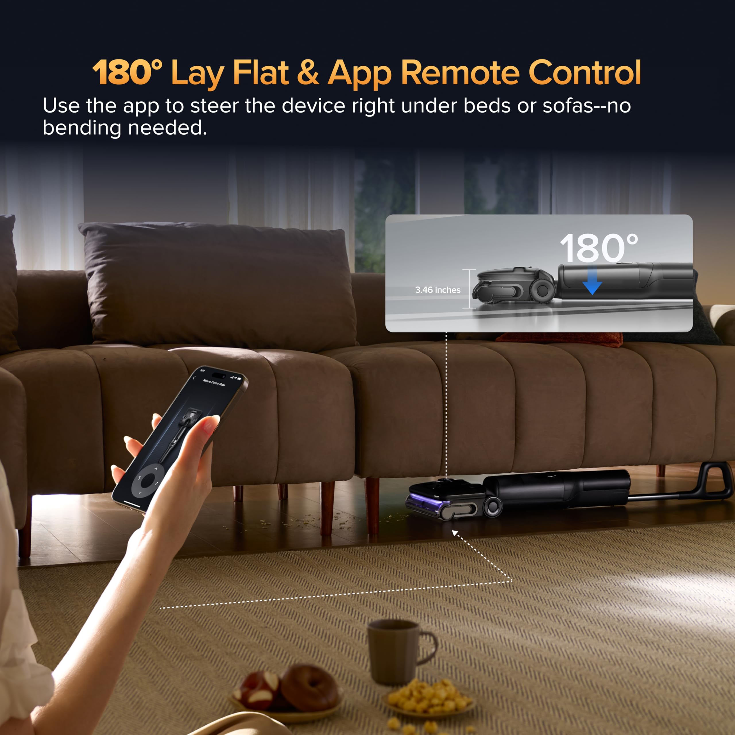 roborock F25 Ultra 22,000 Pa suction power on surfaces