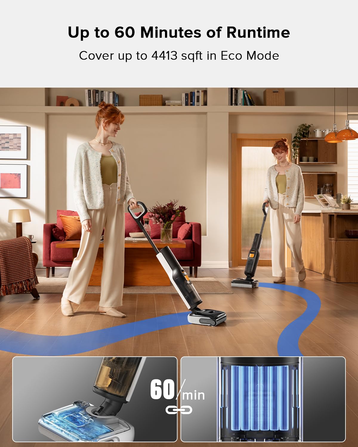 roborock F25 BX edge-to-edge cleaning reaches baseboards