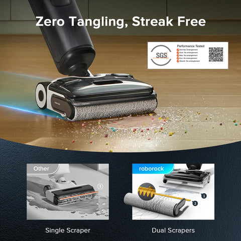 Roborock F25 XT edge cleaning reaching baseboards and corners