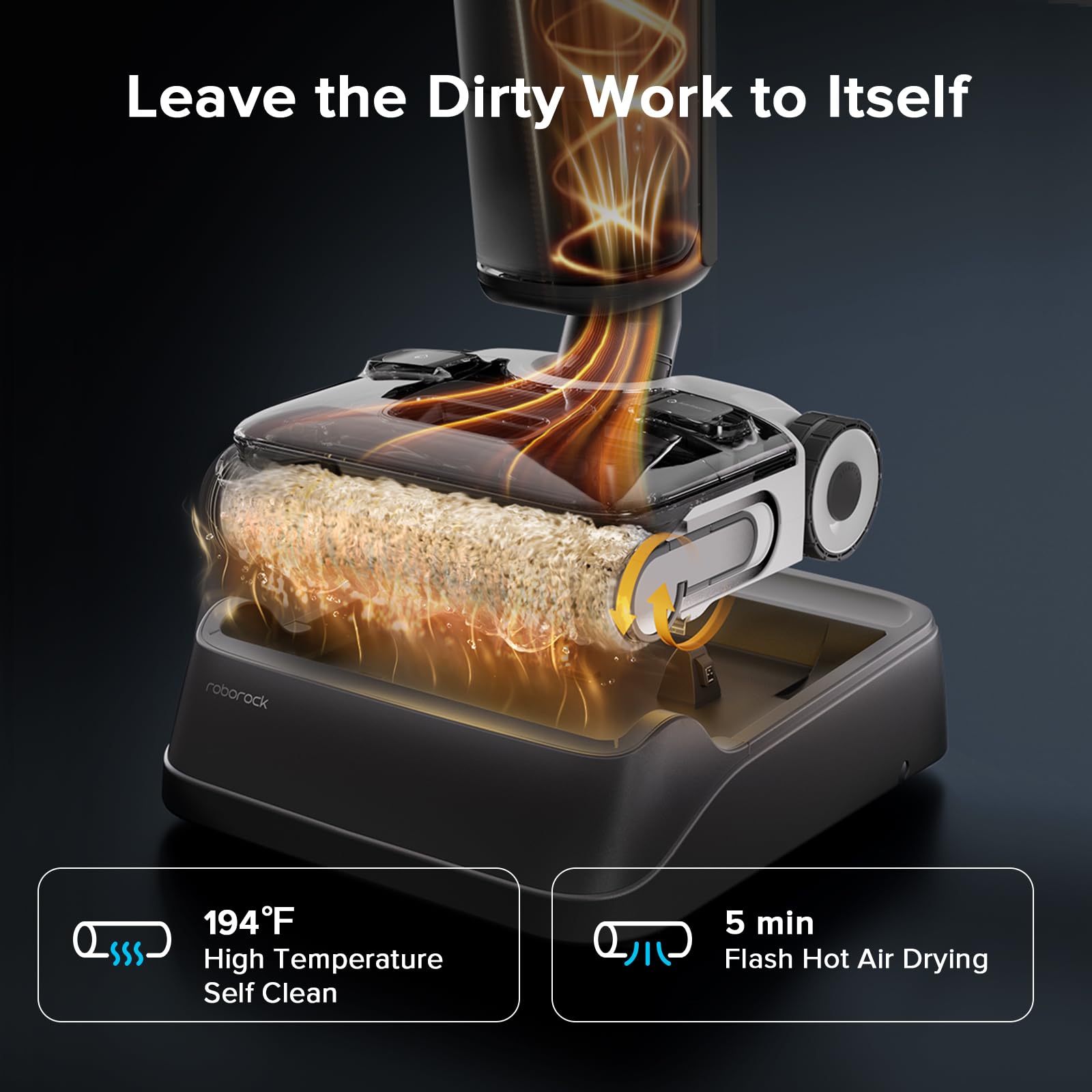 Roborock F25 XT self-cleaning mode for maintenance between uses