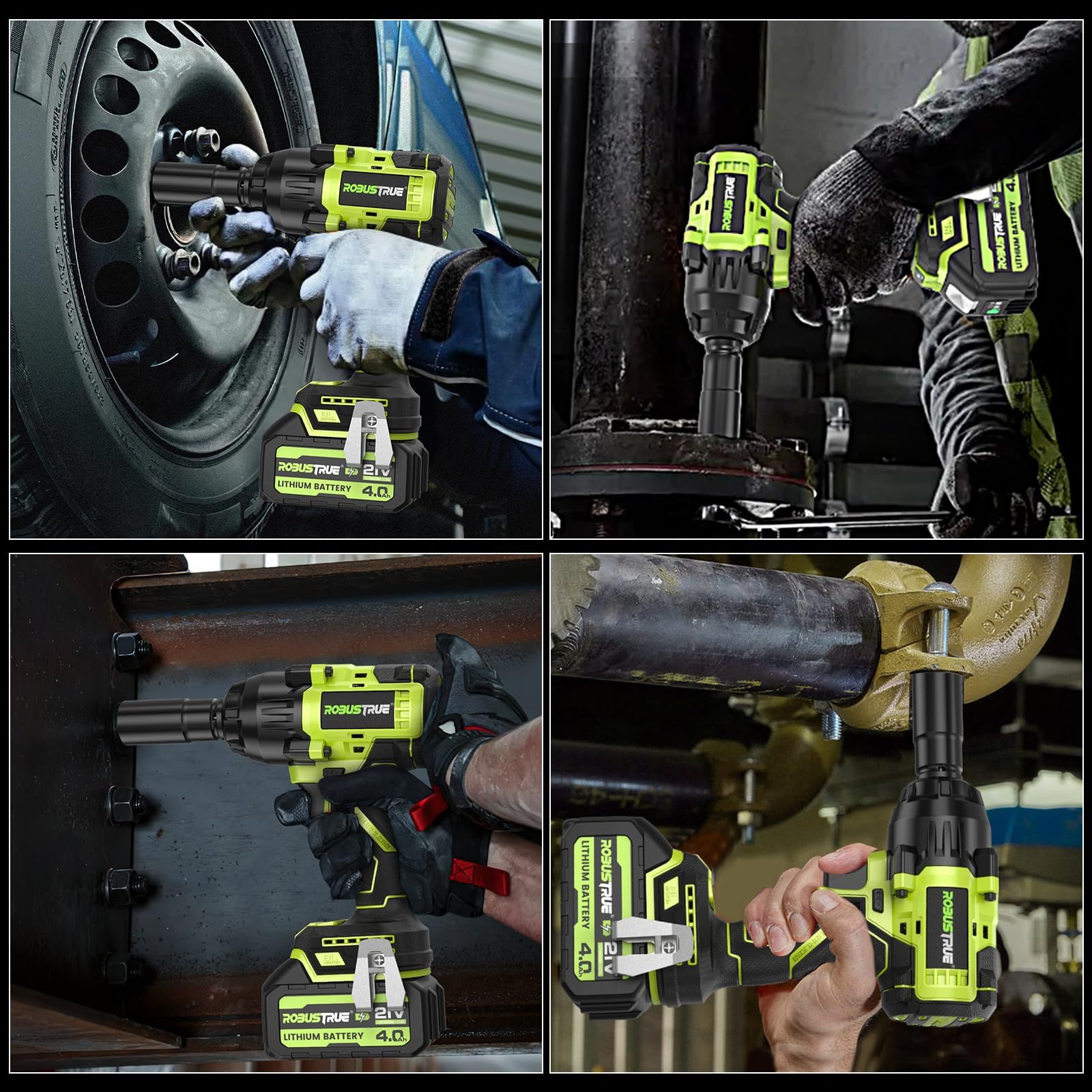 Robustrue compact 1/2-inch drive fits tight spaces easily.