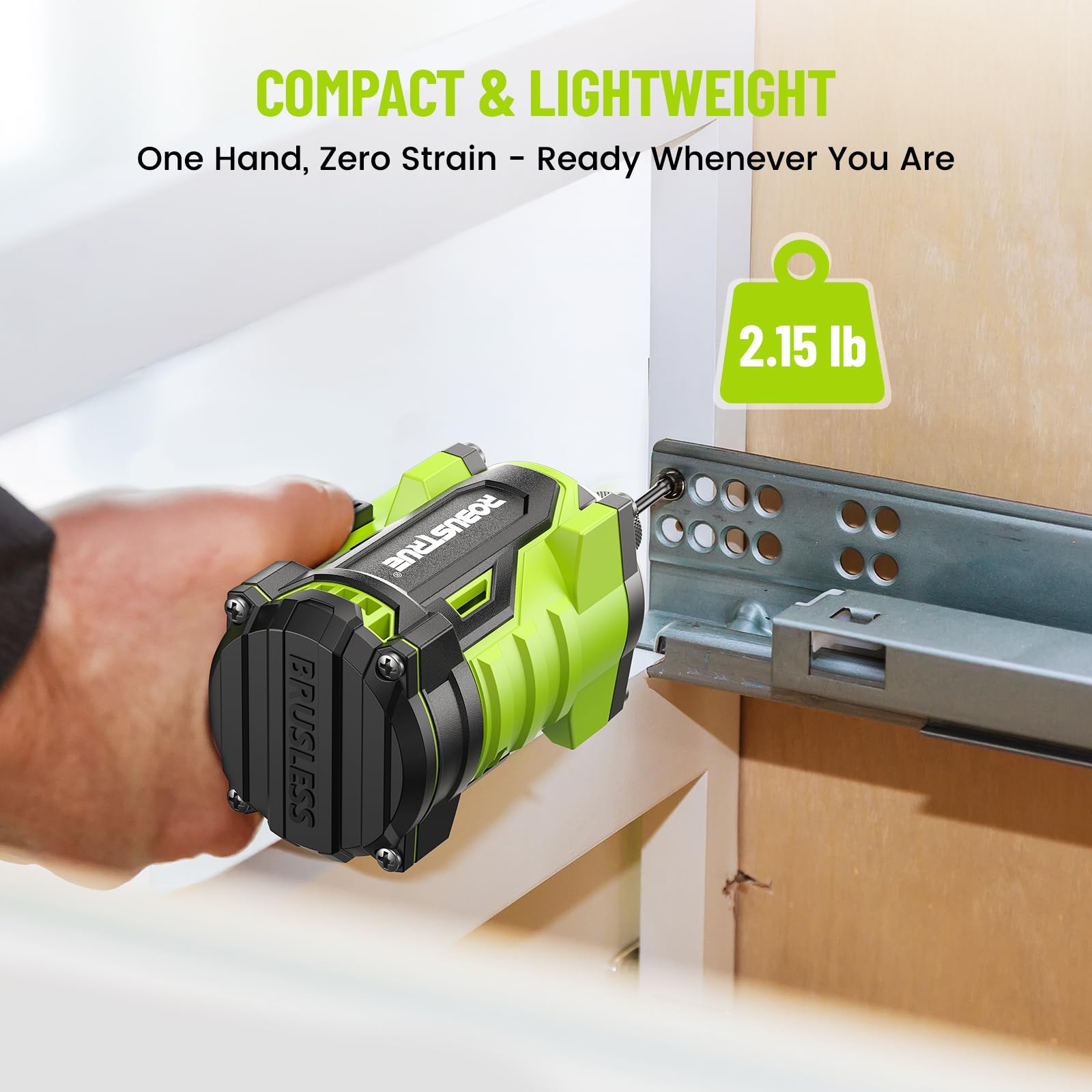 Robustrue impact driver fast charger included for quick power top-ups