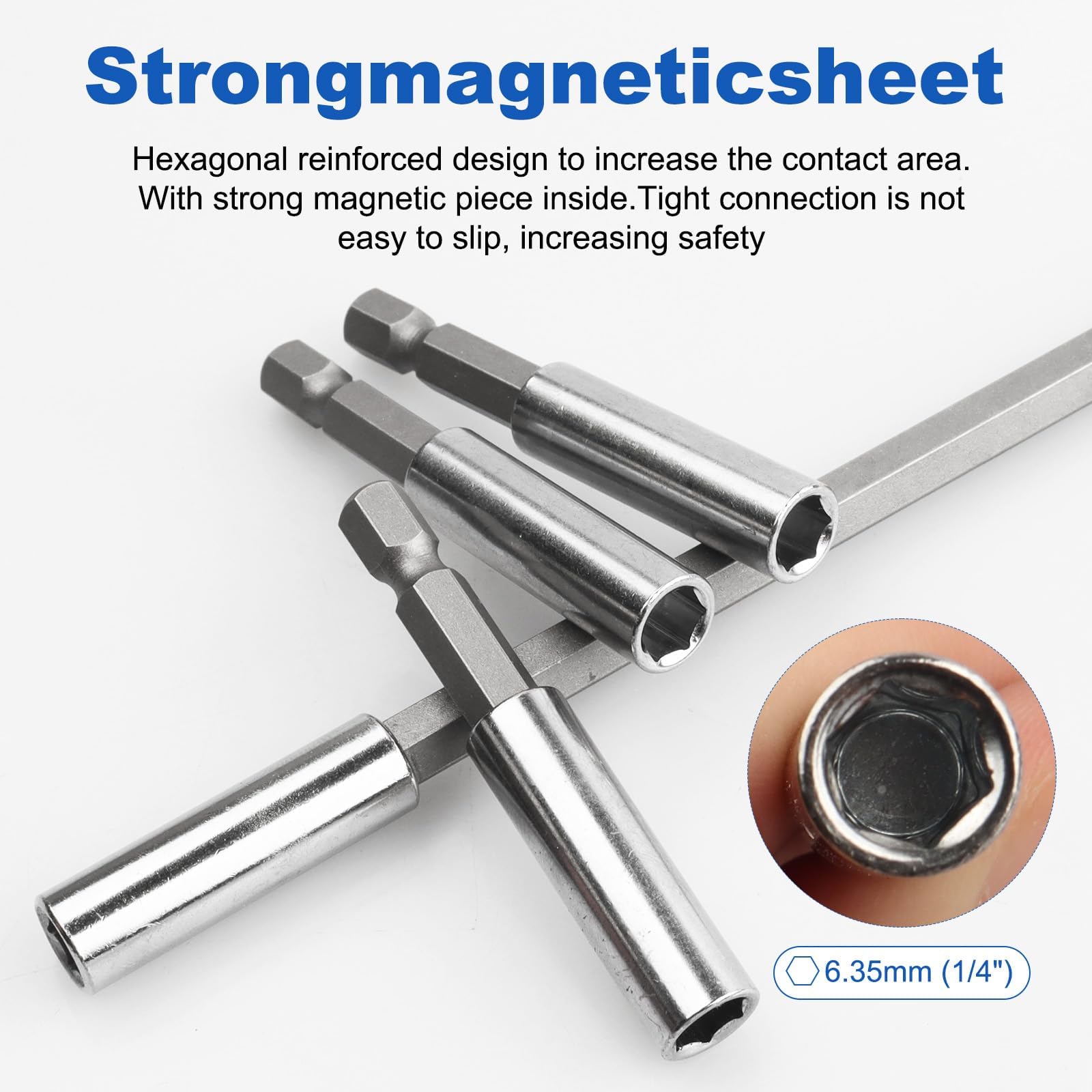 Rocaris magnetic drill bit extension 12 inch reaches far spots with stable hold.