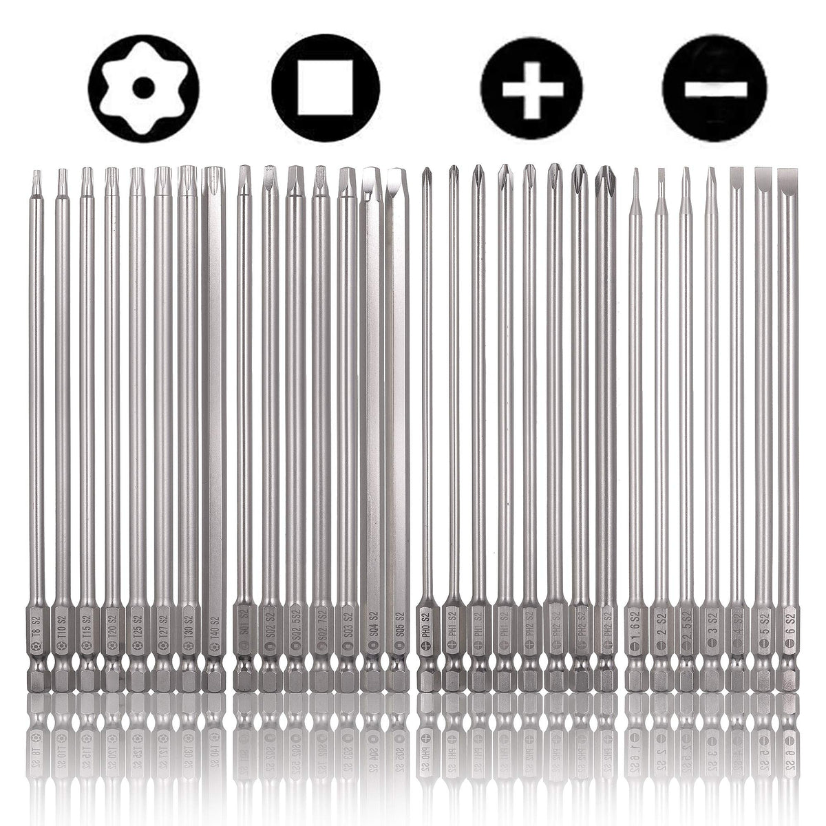 Rocaris 30-pack magnetic bits set overview for versatile DIY tasks