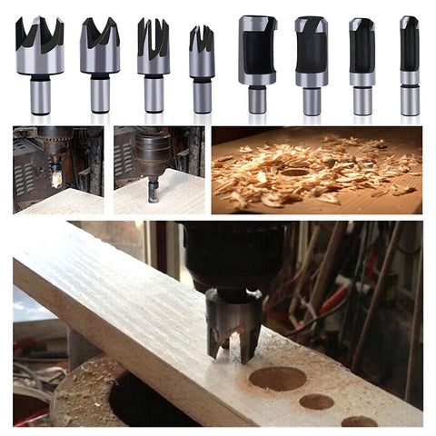 Rocaris automatic center punch marks on wood to start drills accurately