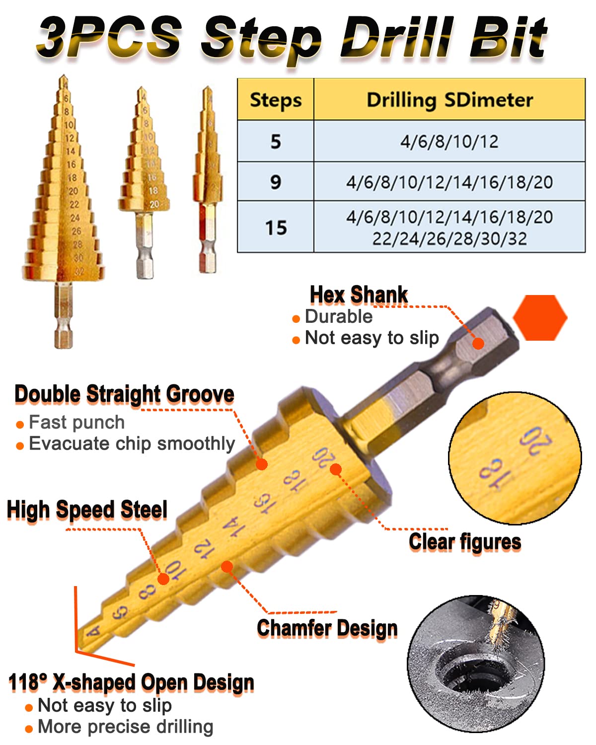 Rocaris hex shank countersink bits ensure flush screw seats.