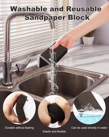 Rocaris washable sanding block easy-clean design saves time between jobs.