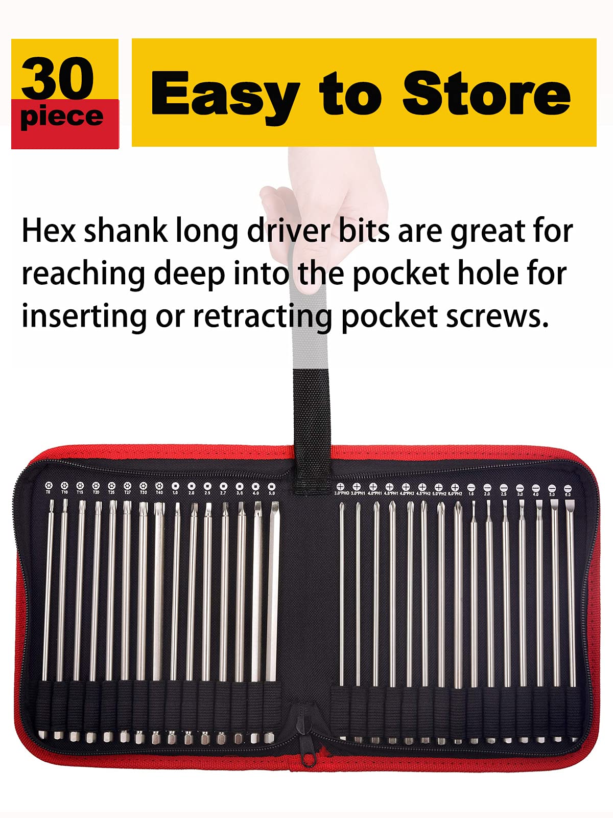 Rocaris square bits collection aiding quick square drives