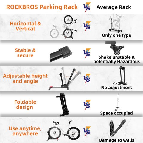 ROCKBROS curved wheel rollers maximize tire contact for stability.