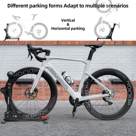 ROCKBROS foldable bike rack for easy transport and storage.