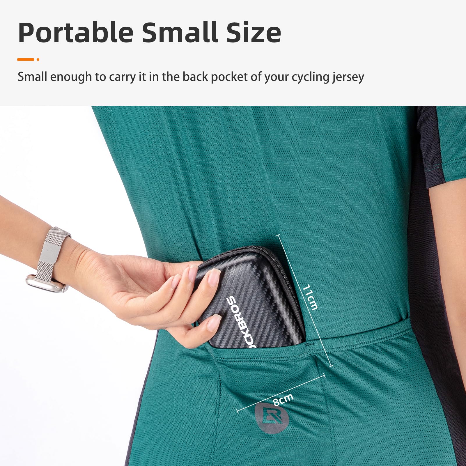 RockBros striped non-slip handle improves grip and control.