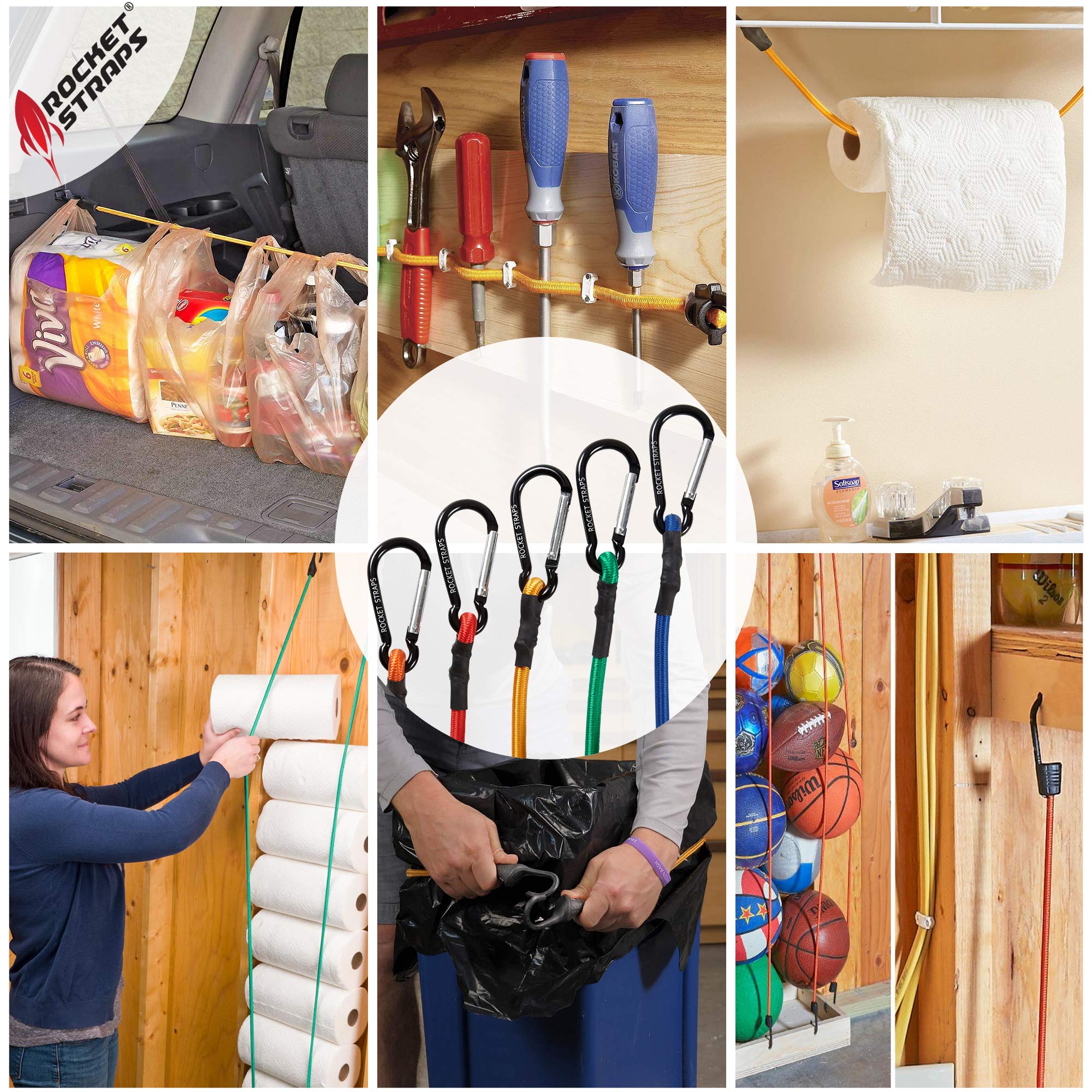 Rocket Straps 12-piece bungee set offers versatile sizes for multiple jobs