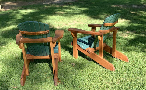 ROCKLER unfinished Adirondack chair components invite personalized finishing and customization.