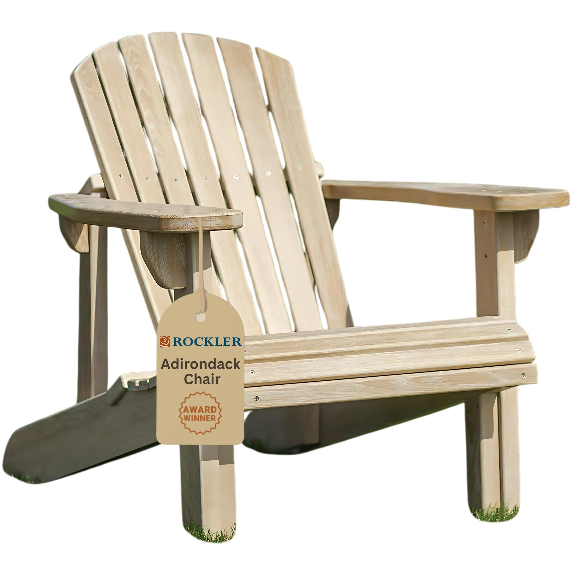 ROCKLER Adirondack chair templates in cardboard enable quick trace-and-cut.
