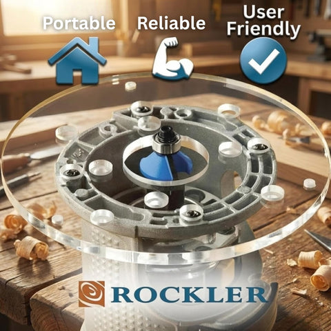 Rockler back-edge pre-drilled holes allow fast mounting to surfaces.