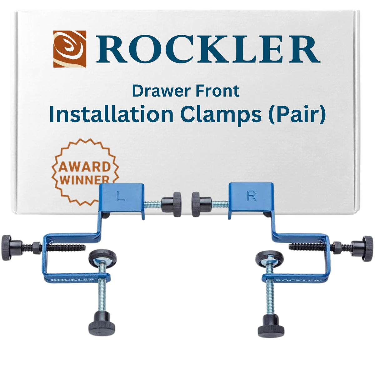 Rockler drawer installation clamp on the right side showing secure alignment and ease of use