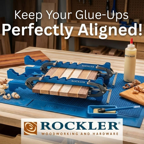 ROCKLER Wall Storage Rack keeps clamps organized and ready for use.