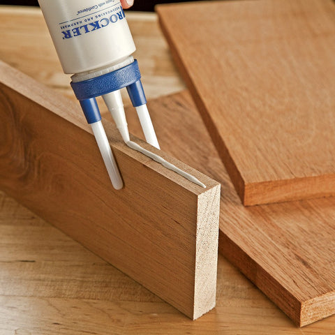 Rockler dowel hole nozzle for accurate glue placement in holes