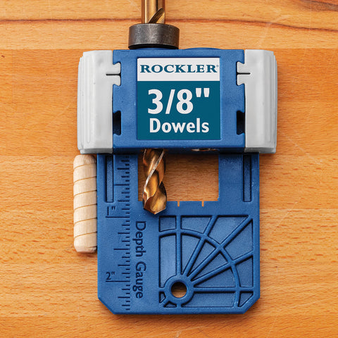 Rockler dowel jig kit dovetail-style jointing for strong, flush surfaces.