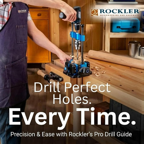 Rockler Drill Guide half-inch chuck accommodates larger bits with ease