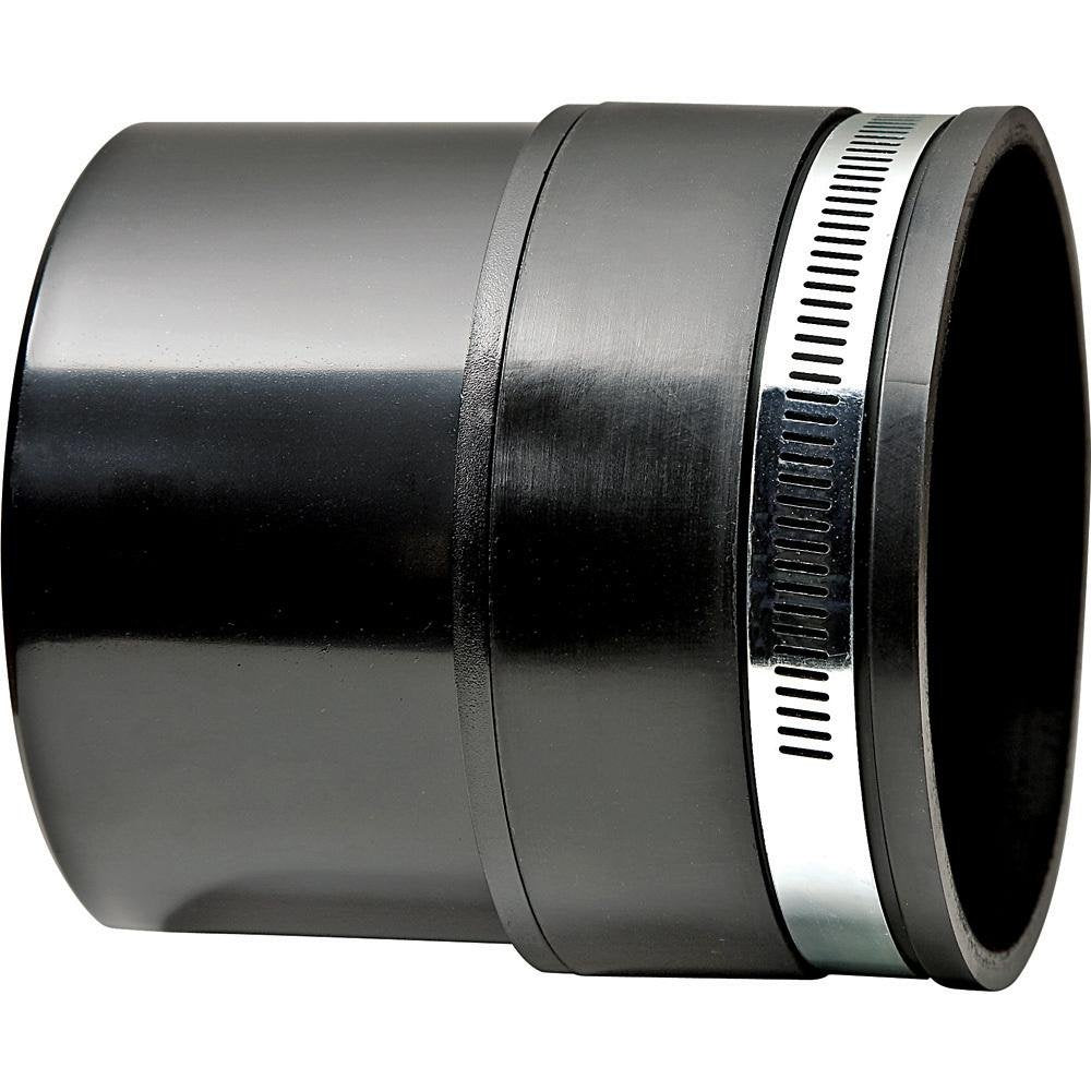 Rockler Dust Right 4-Inch Port Pack 2 front view shows secure tool connection with flexible boot.