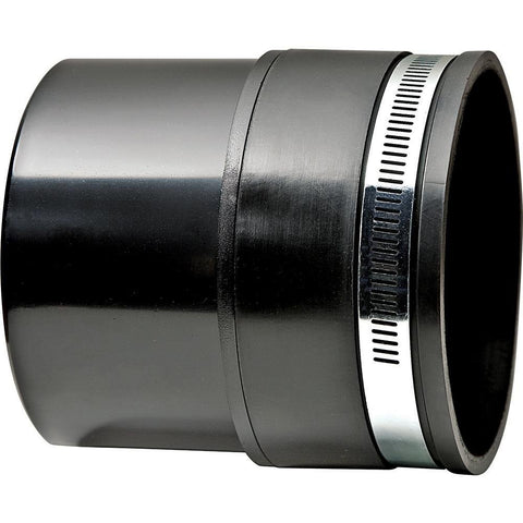 Rockler Dust Right 4-Inch Port Pack 2 front view shows secure tool connection with flexible boot.