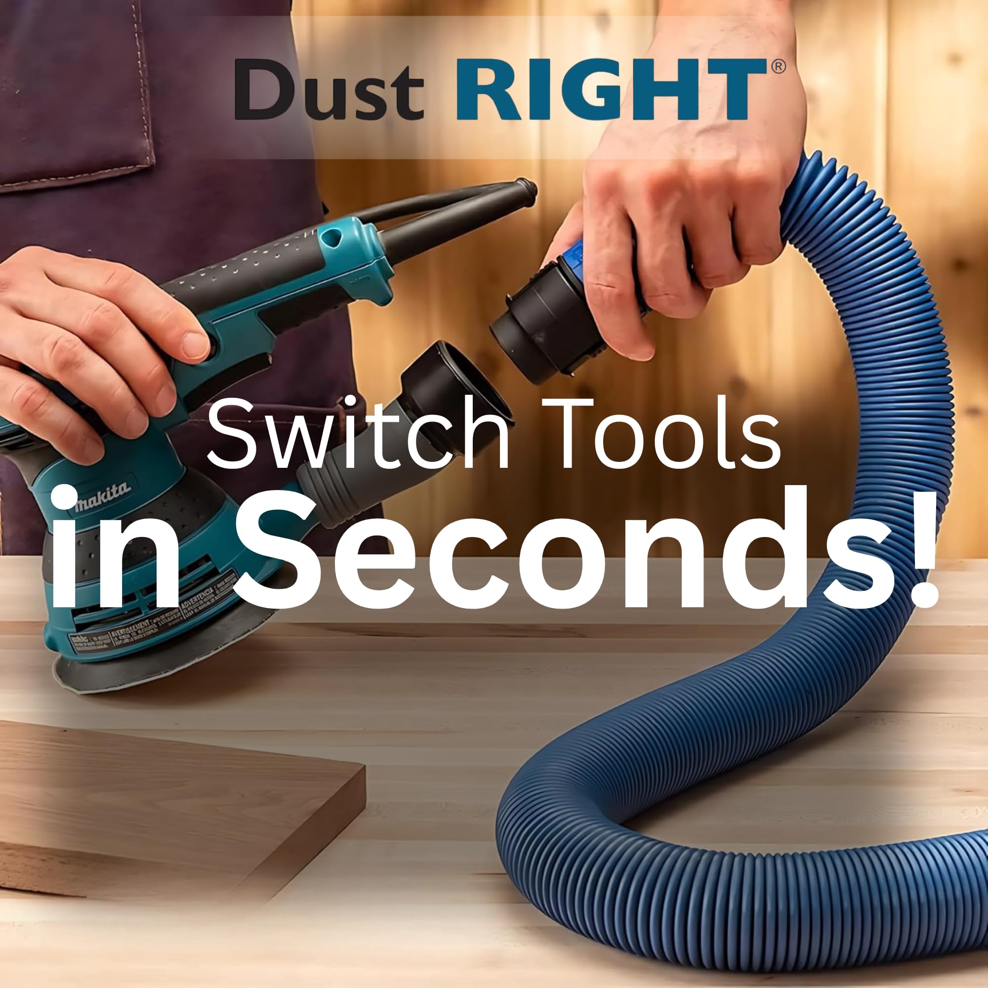 Rockler Dust Right flexiport 1in ID port enables flexible fitting options