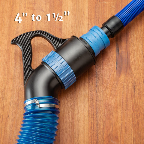 Rockler Dust Right port adapter set stacks for compact storage.