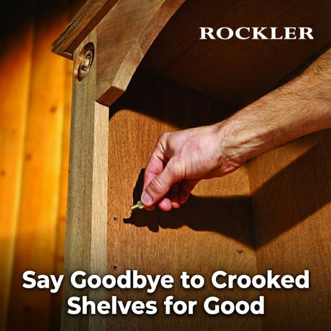 Rockler horizontal tracking knobs enable accurate, repeatable hole spacing.