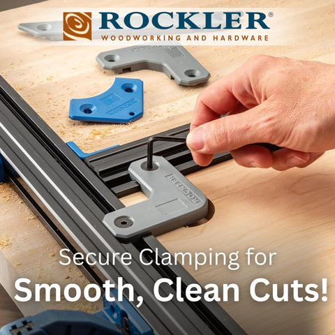 Rockler support brackets provide sturdy mounting for long grooves