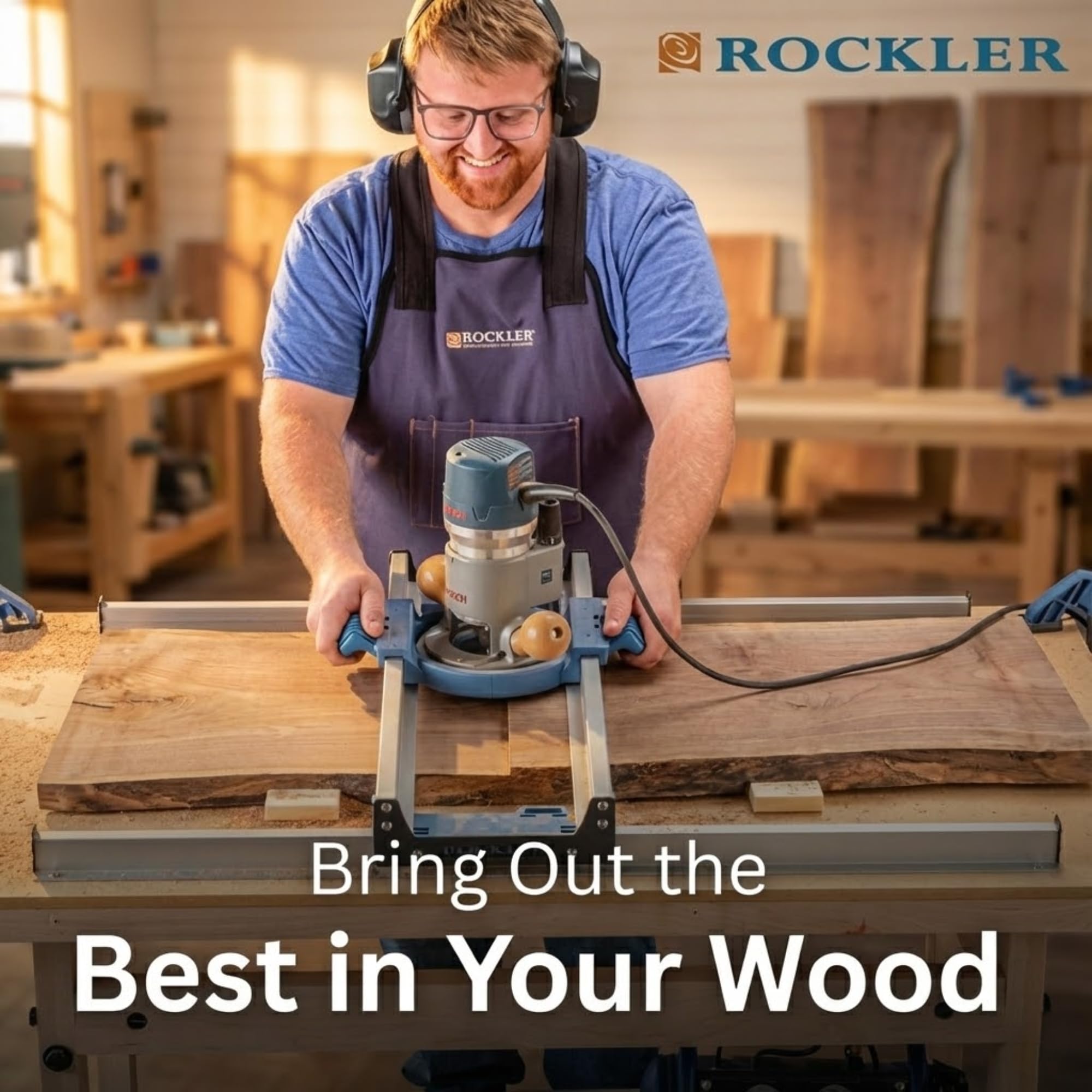 Rockler multi-use flattening jig shown for slabs and resin projects