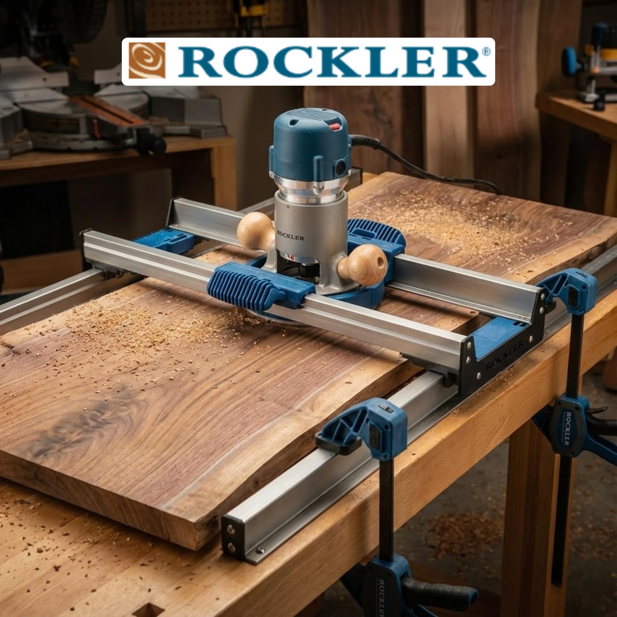 Rockler precision guide rails setup highlights easy parallel alignment