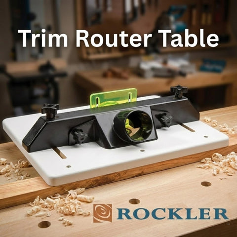 Rockler quarter-inch acrylic base provides clear view for freehand work.