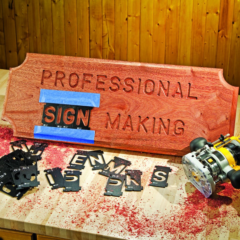 Rockler 99-piece letters numbers symbols set for versatile signmaking